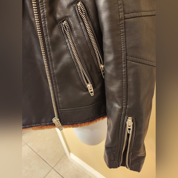 Blank NYC Black and Brown Bomber Jacket - Picture 9 of 16